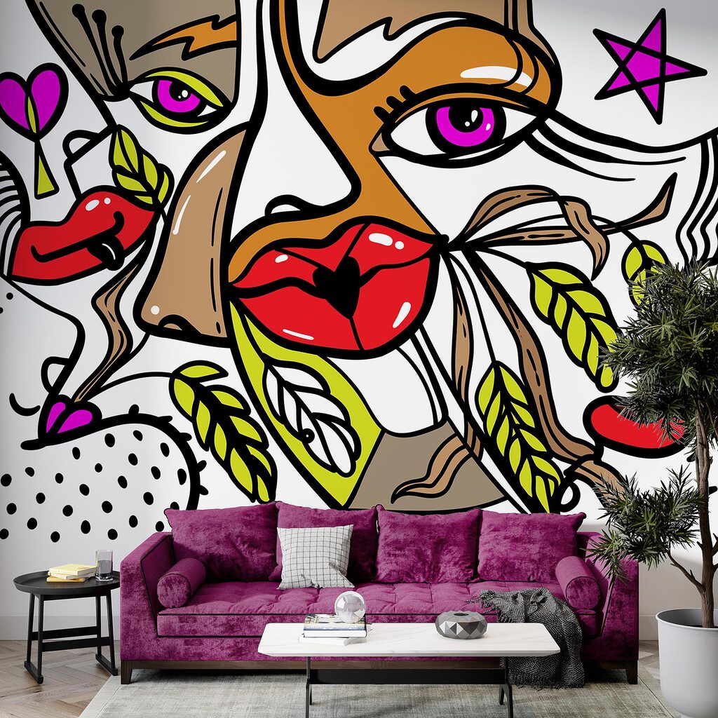 – Lebendiges Gesicht mit auffälligen Mustern