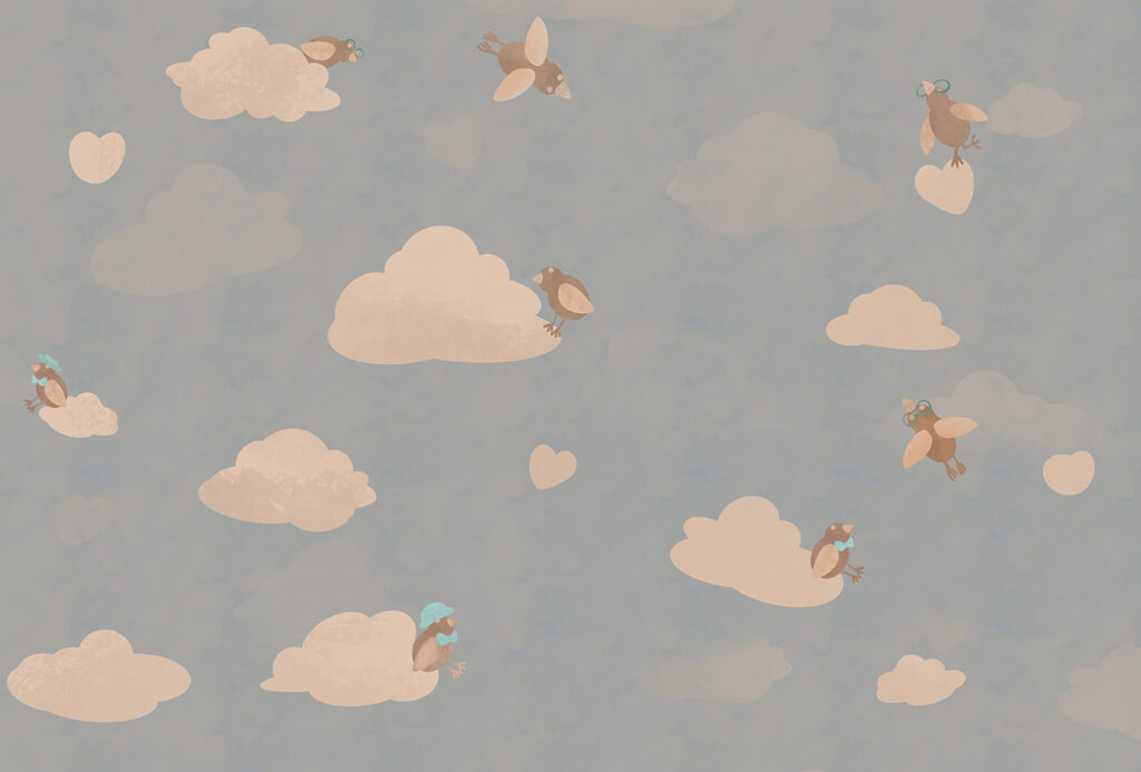 Muster von fliegenden Vögeln am Himmel Muster von fliegenden Vögeln am Himmel