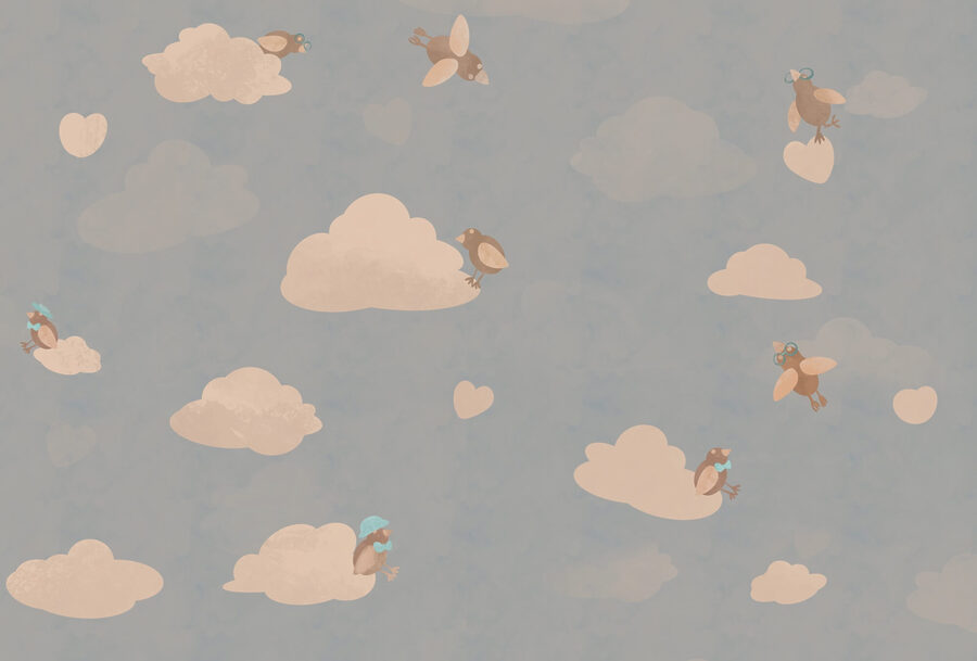 Muster von fliegenden Vögeln am Himmel Muster von fliegenden Vögeln am Himmel