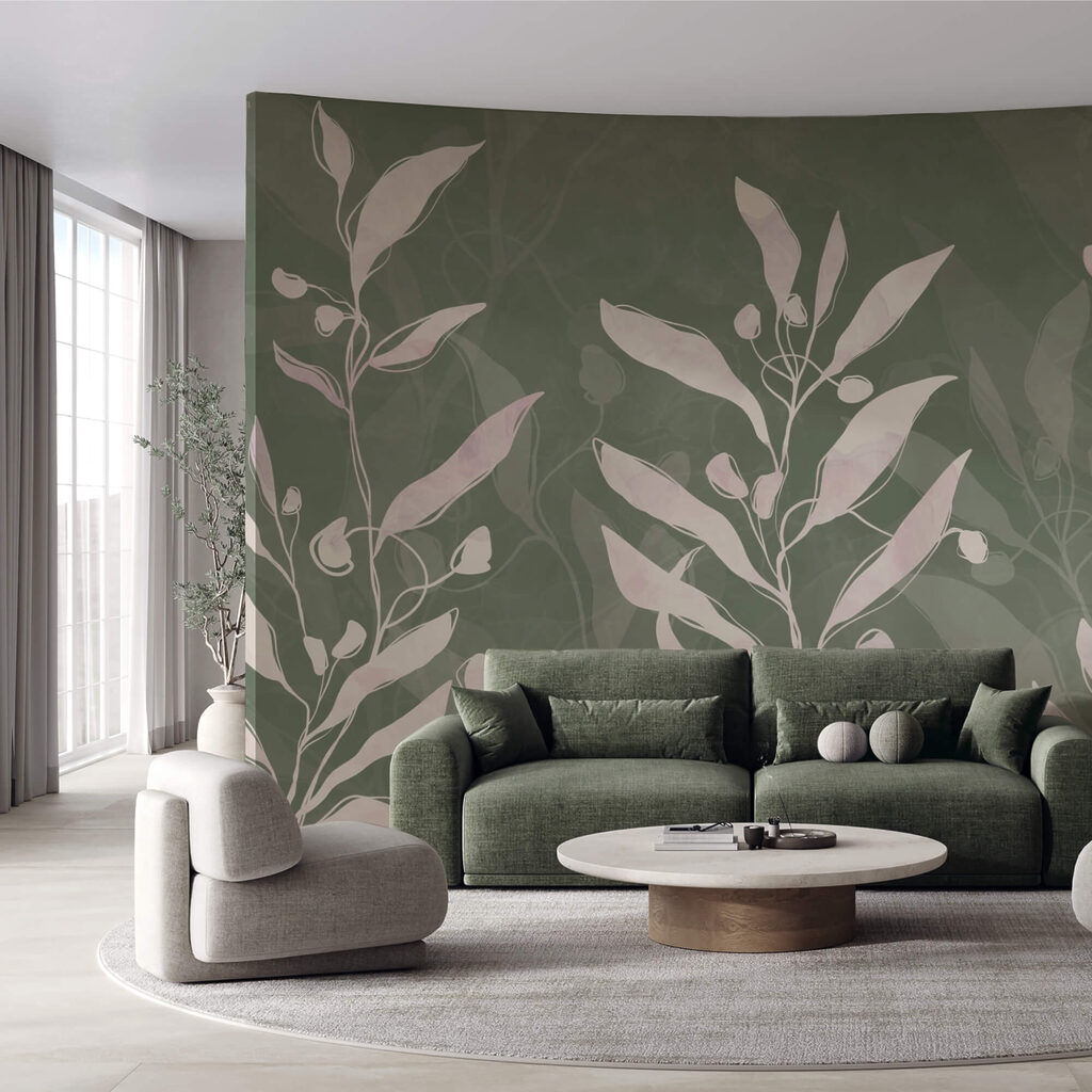 Zarte Blätter auf gedämpftem Hintergrund Zarte Blätter auf gedämpftem Hintergrund