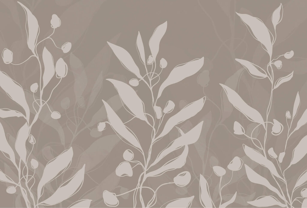 Sanftes botanisches Design auf neutralem Hintergrund Sanftes botanisches Design auf neutralem Hintergrund