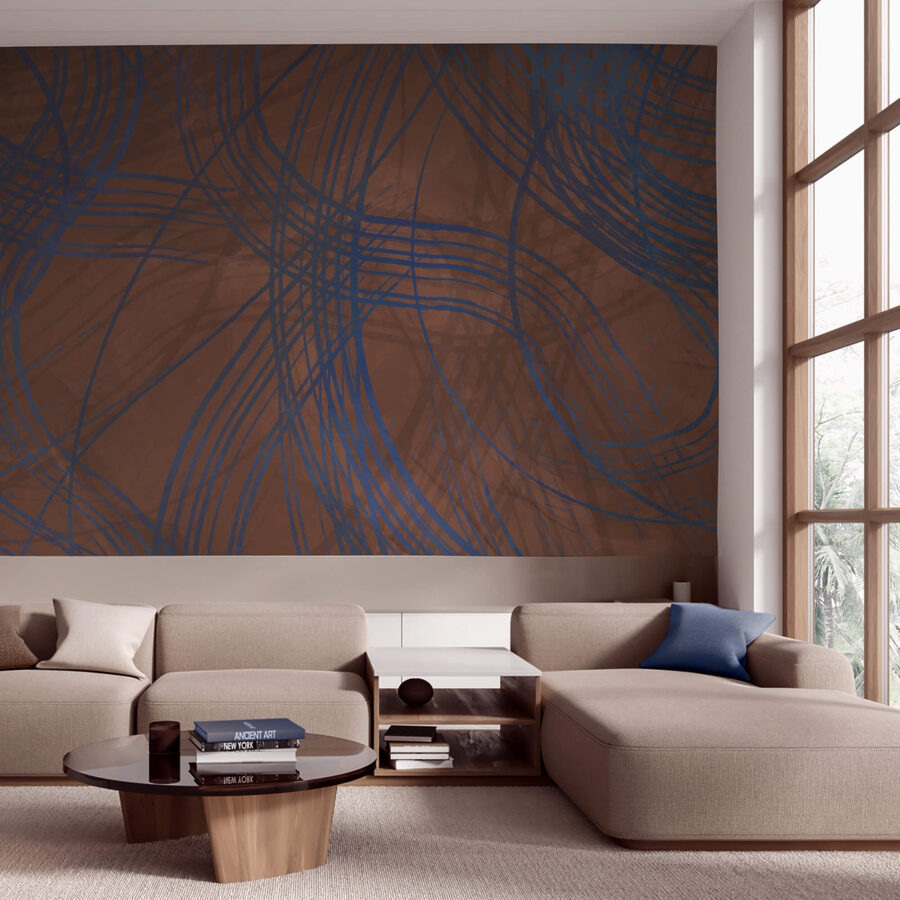 Brauner und blauer Hintergrund mit Linien Brauner und blauer Hintergrund mit Linien