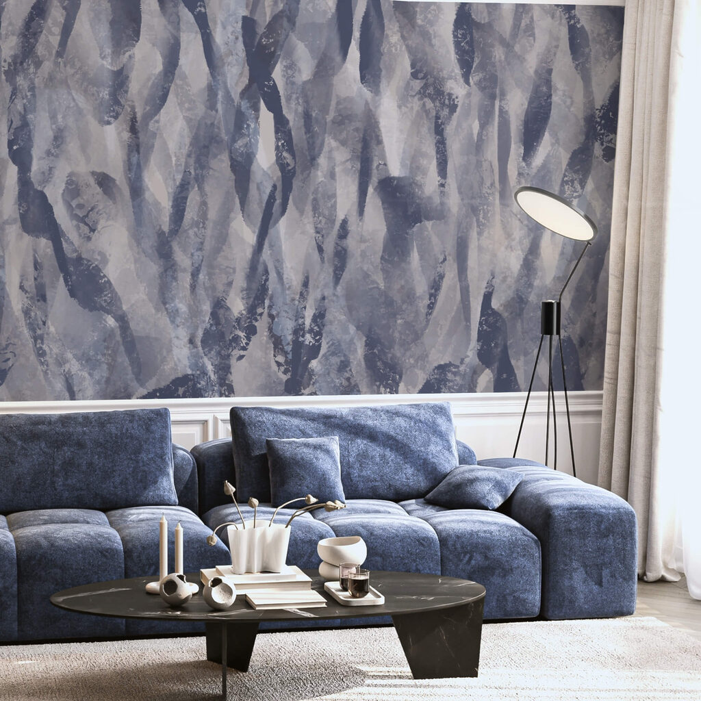 Fließende Muster in kühlen Tönen Fließende Muster in kühlen Tönen