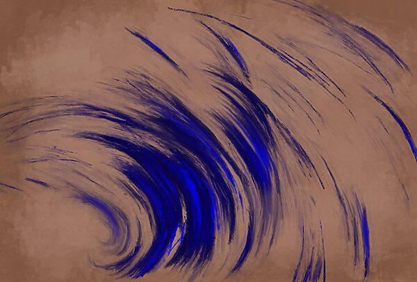 Blaue Wirbel auf braunem Hintergrund Blaue Wirbel auf braunem Hintergrund