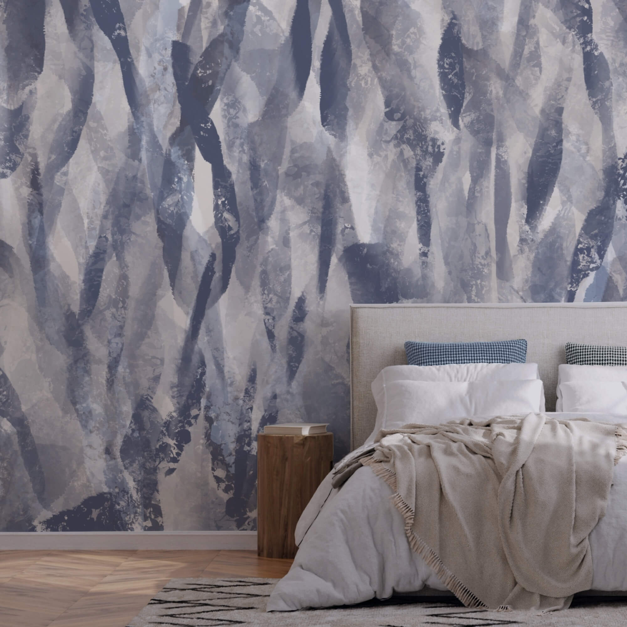 Fließende Muster in kühlen Tönen Fließende Muster in kühlen Tönen