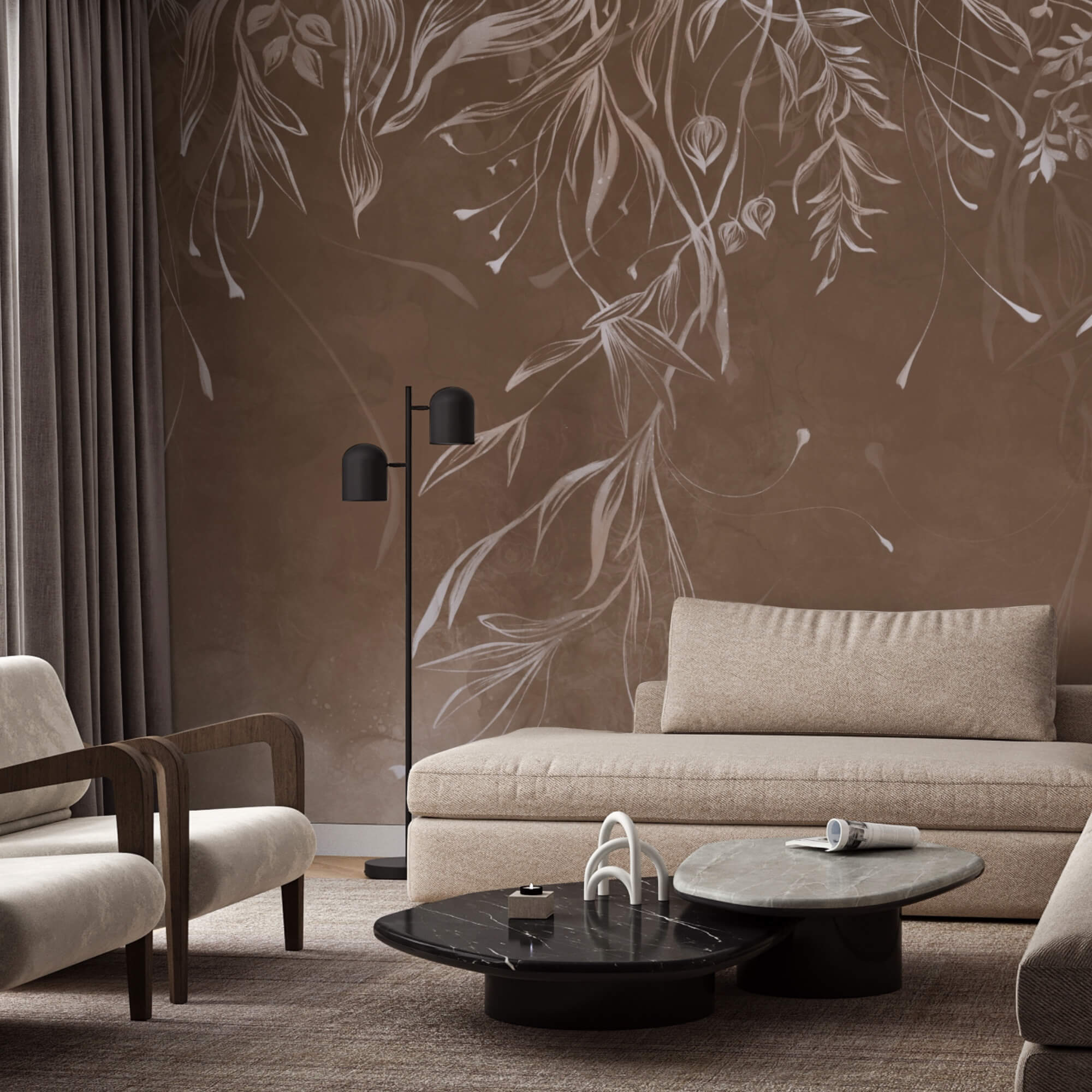 Zarte Muster in sanften Tönen