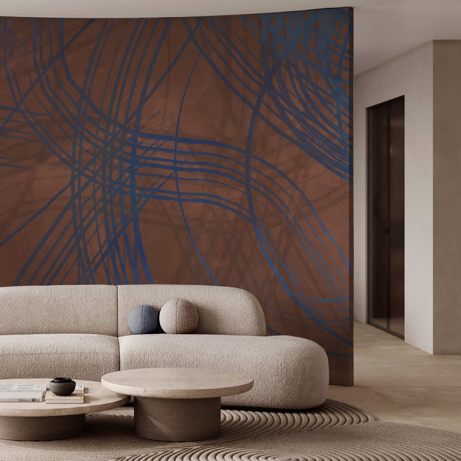 Brauner und blauer Hintergrund mit Linien Brauner und blauer Hintergrund mit Linien