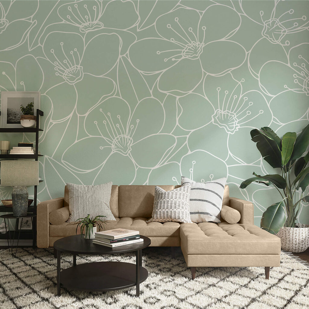 Muster aus Blumen und Blättern