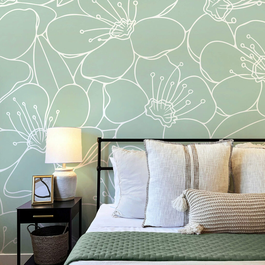 Muster aus Blumen und Blättern