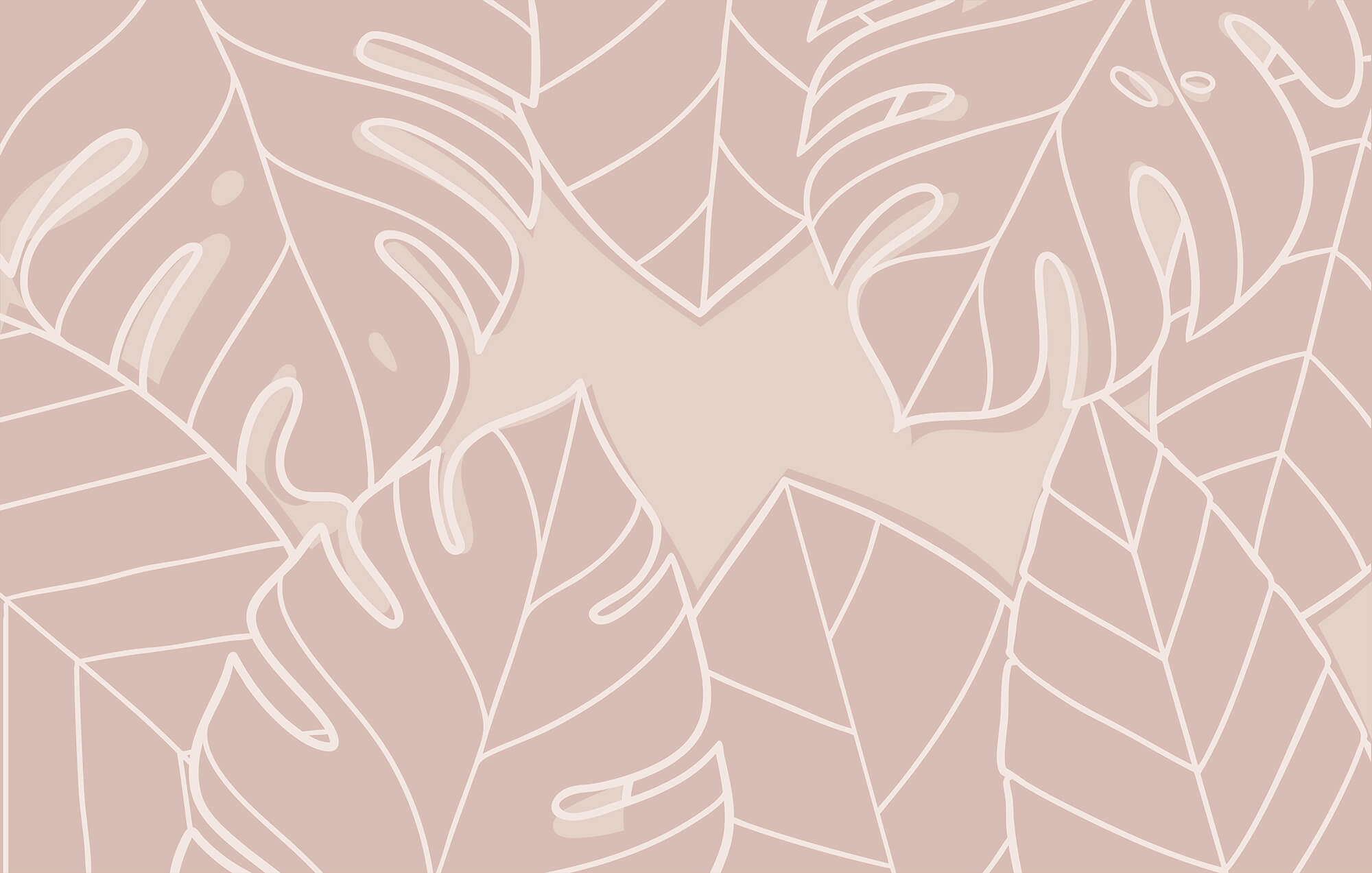 Pink and white leaf pattern