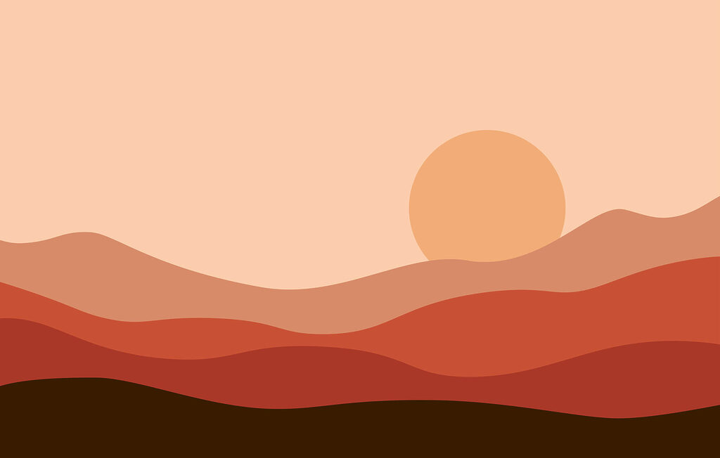 Sonnenuntergang über einer Wüste Sonnenuntergang über einer Wüste