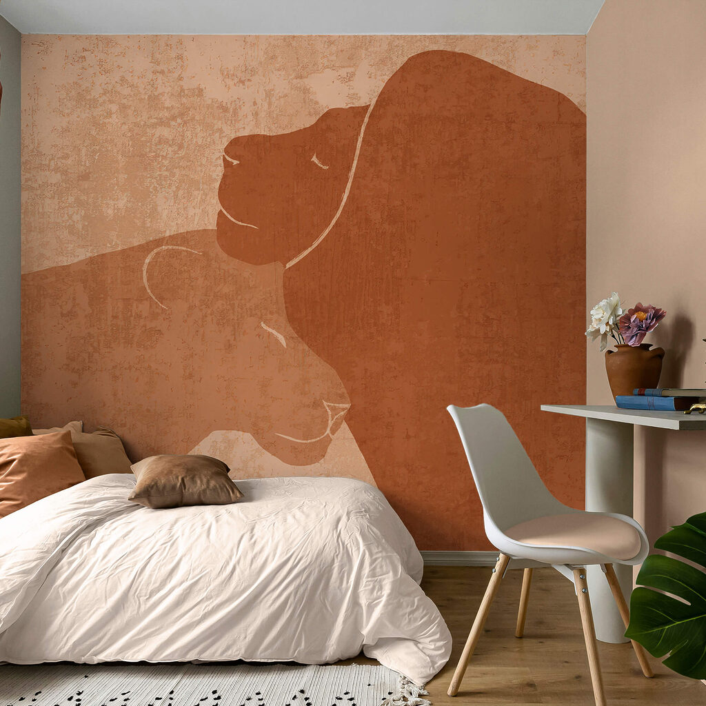 Löwe und Löwin Zeichnung