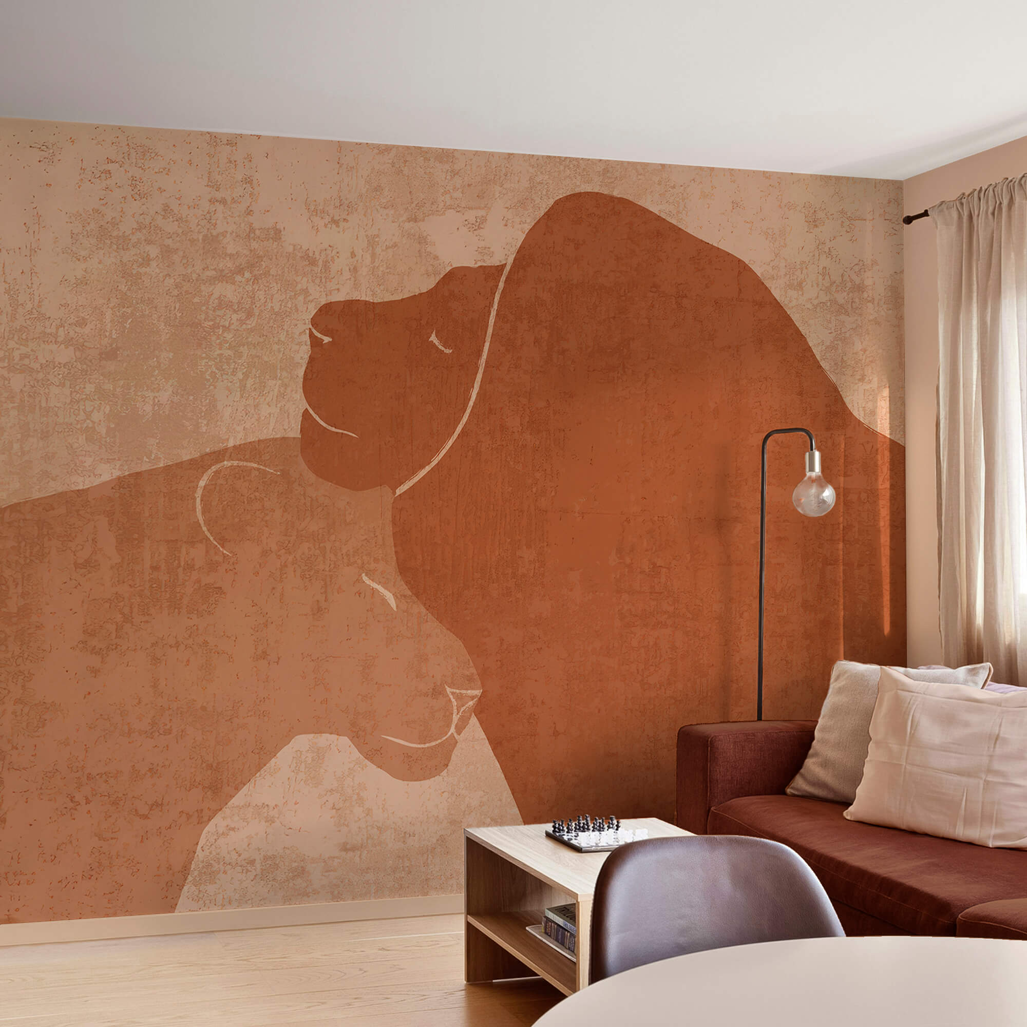 Löwe und Löwin Zeichnung