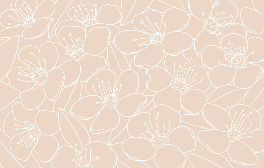 Muster aus Blumen und Blättern