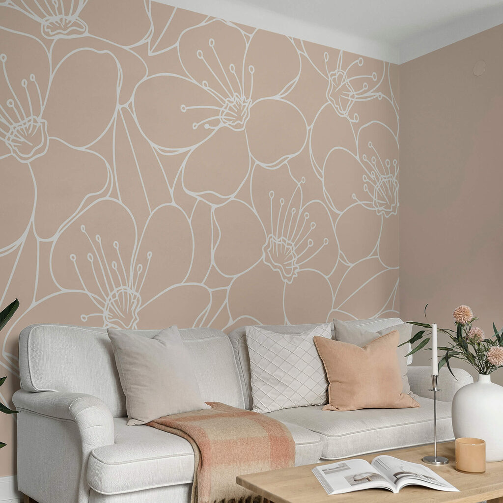 Muster aus Blumen und Blättern