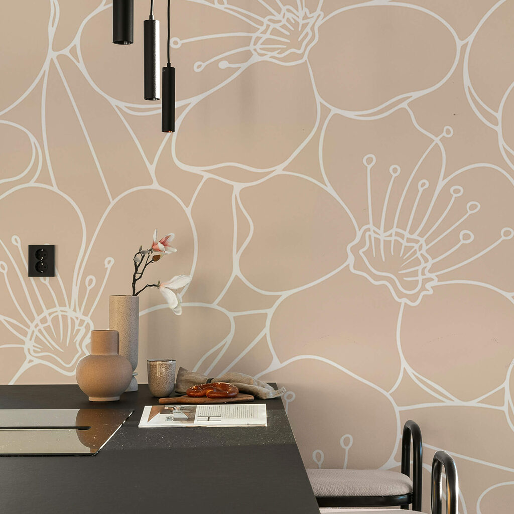 Muster aus Blumen und Blättern