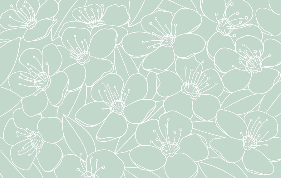 Muster aus Blumen und Blättern