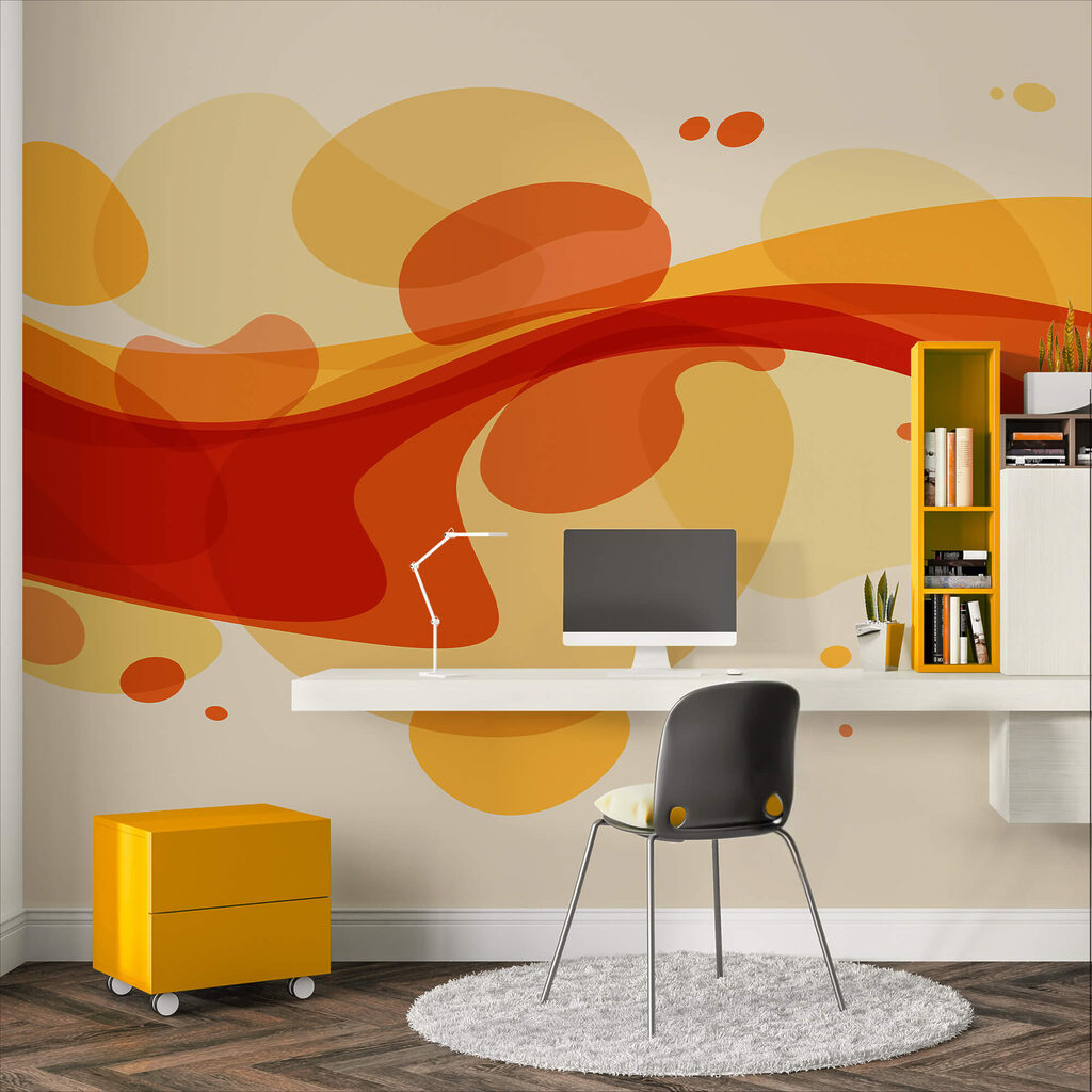 Rote und gelbe Strudel