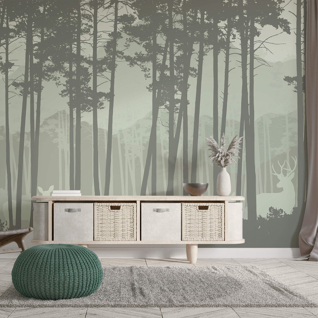 Gruppe von Bäumen in einem Wald