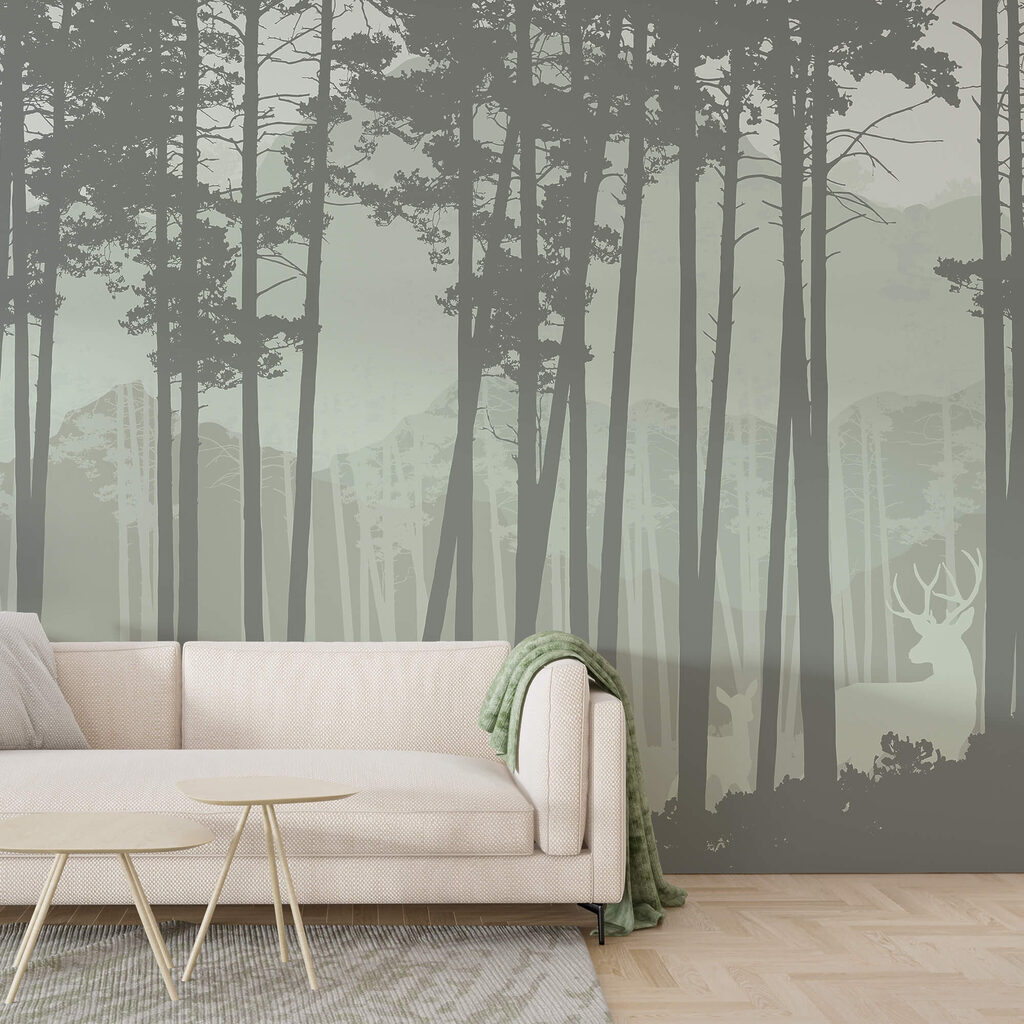 Gruppe von Bäumen in einem Wald