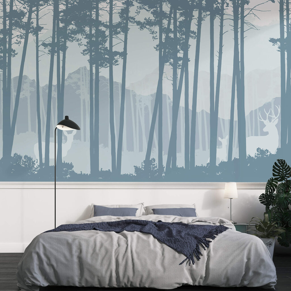 Gruppe von Bäumen in einem Wald