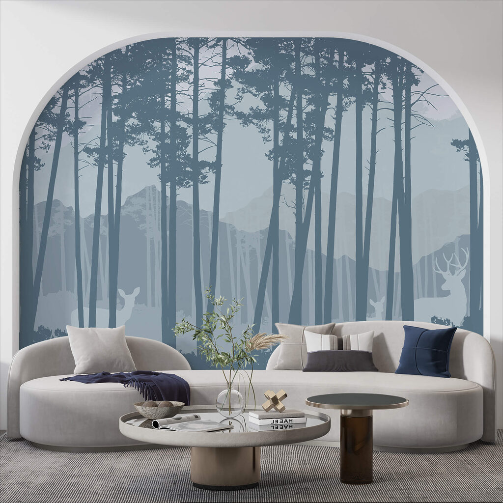 Gruppe von Bäumen in einem Wald