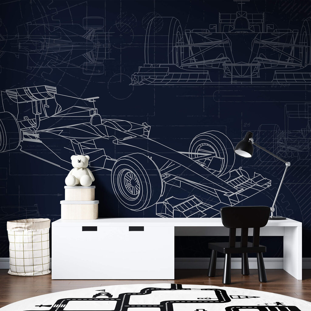 Bauplan eines Rennwagens