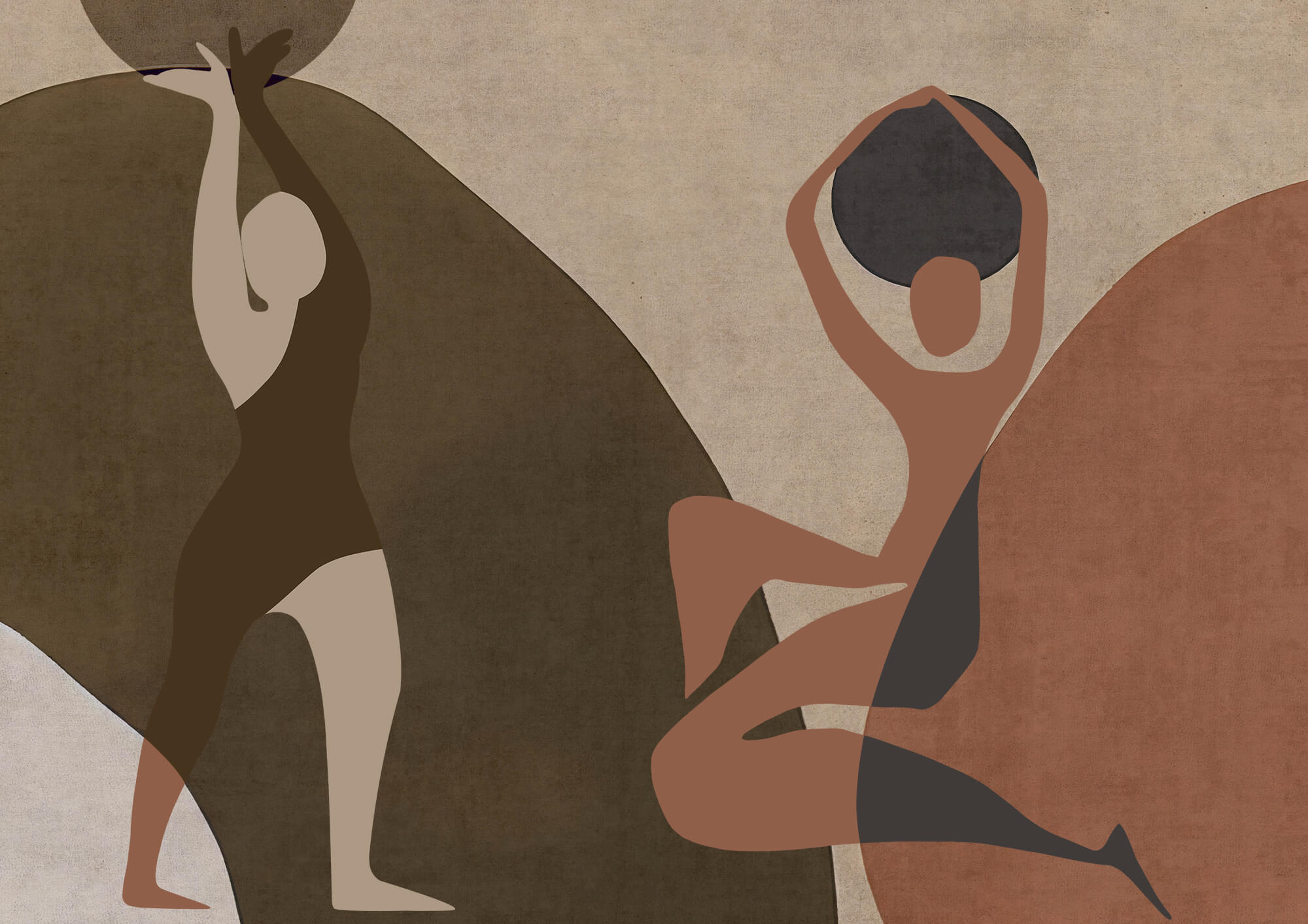 Painting of a couple of women