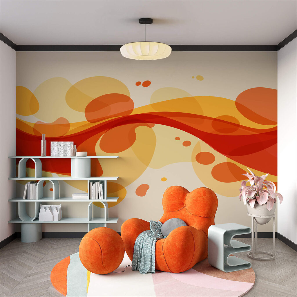 Rote und gelbe Strudel