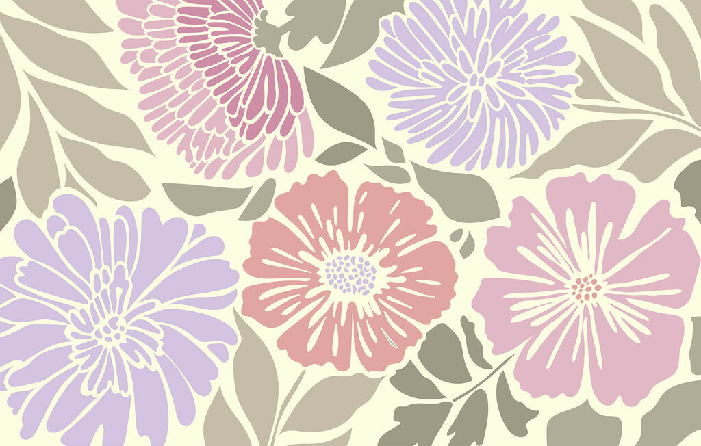 Buntes florales Muster mit Blättern Buntes florales Muster mit Blättern