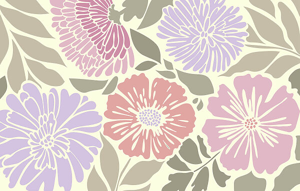 Buntes florales Muster mit Blättern Buntes florales Muster mit Blättern