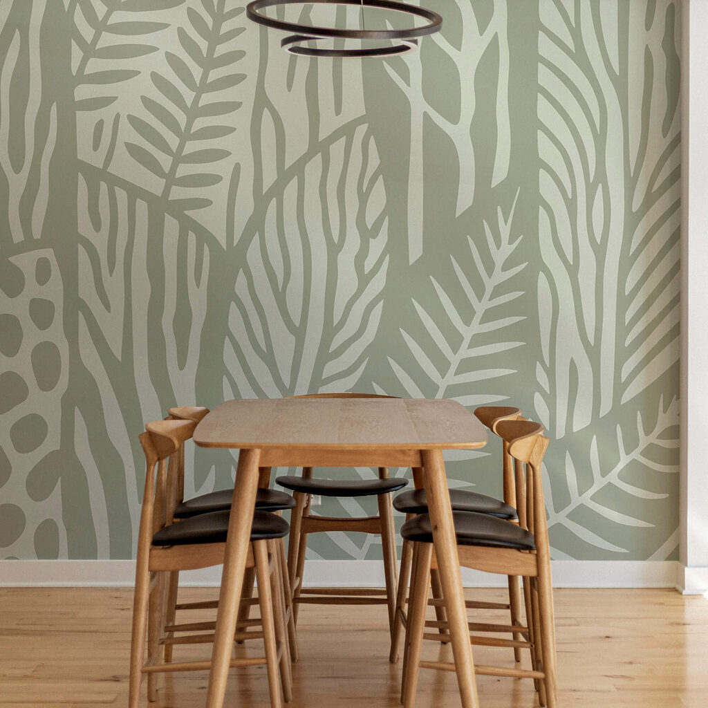 Muster von Blättern und Zweigen