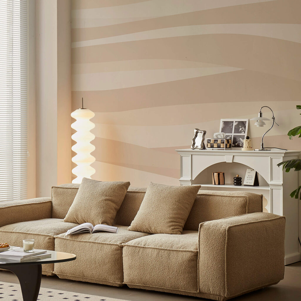 Braunes und weißes Wellenmuster