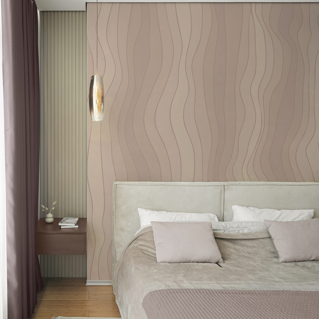 Weiche, fließende Kurven in sanften Farbtönen