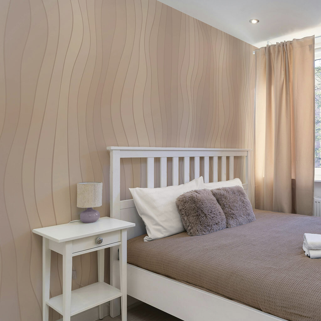 Weiche, fließende Kurven in sanften Farbtönen