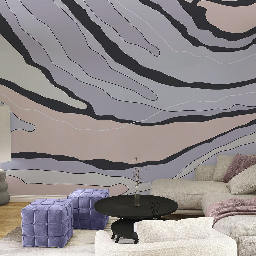 Abstrakte Linien in sanften Farben