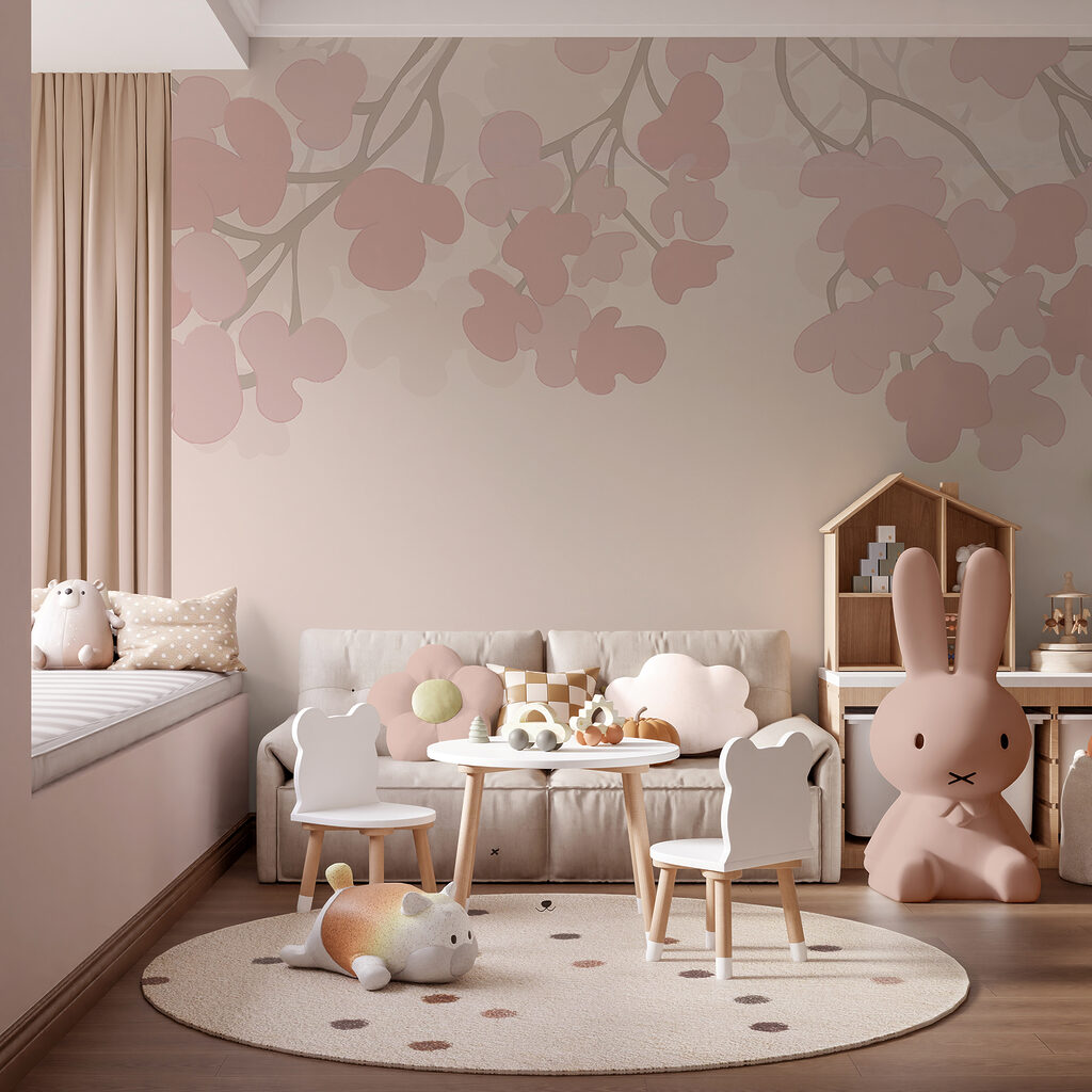 Rosa Blumen auf weißem Hintergrund