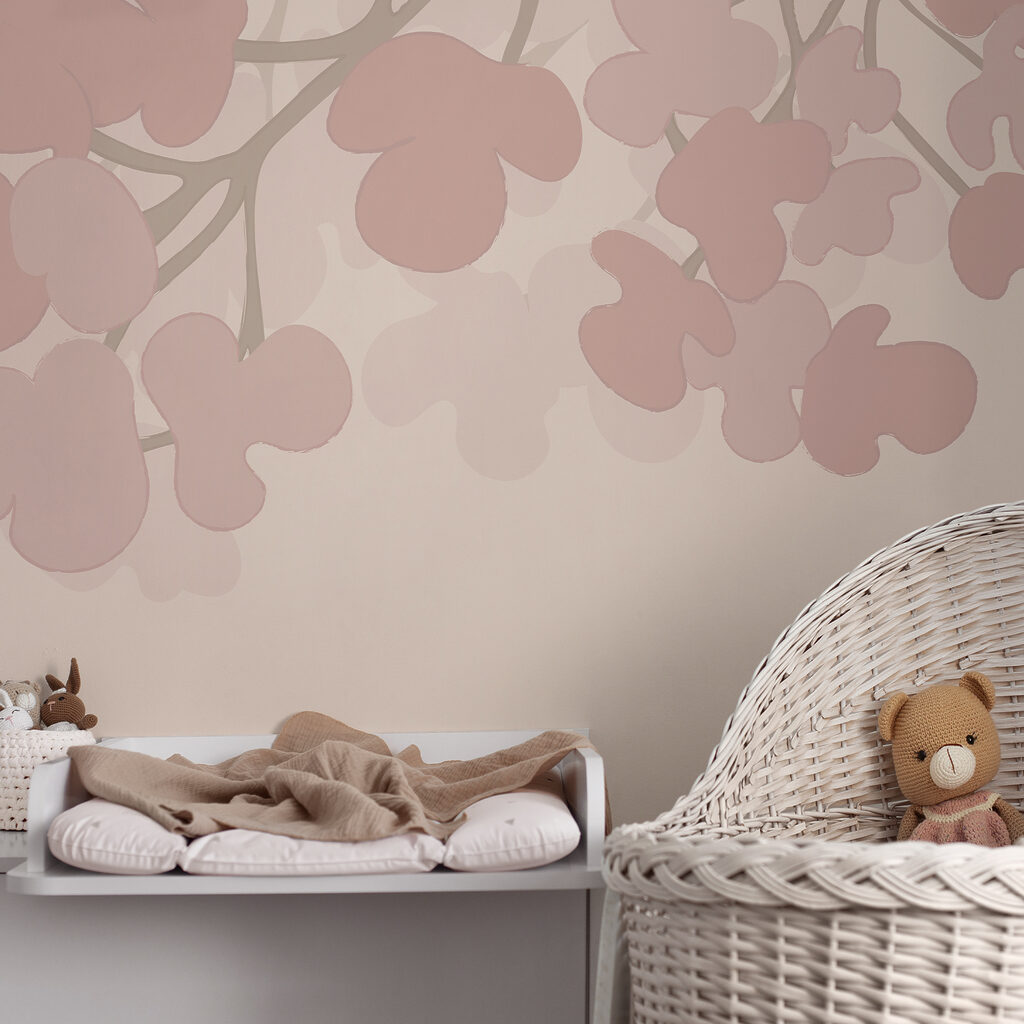 Rosa Blumen auf weißem Hintergrund