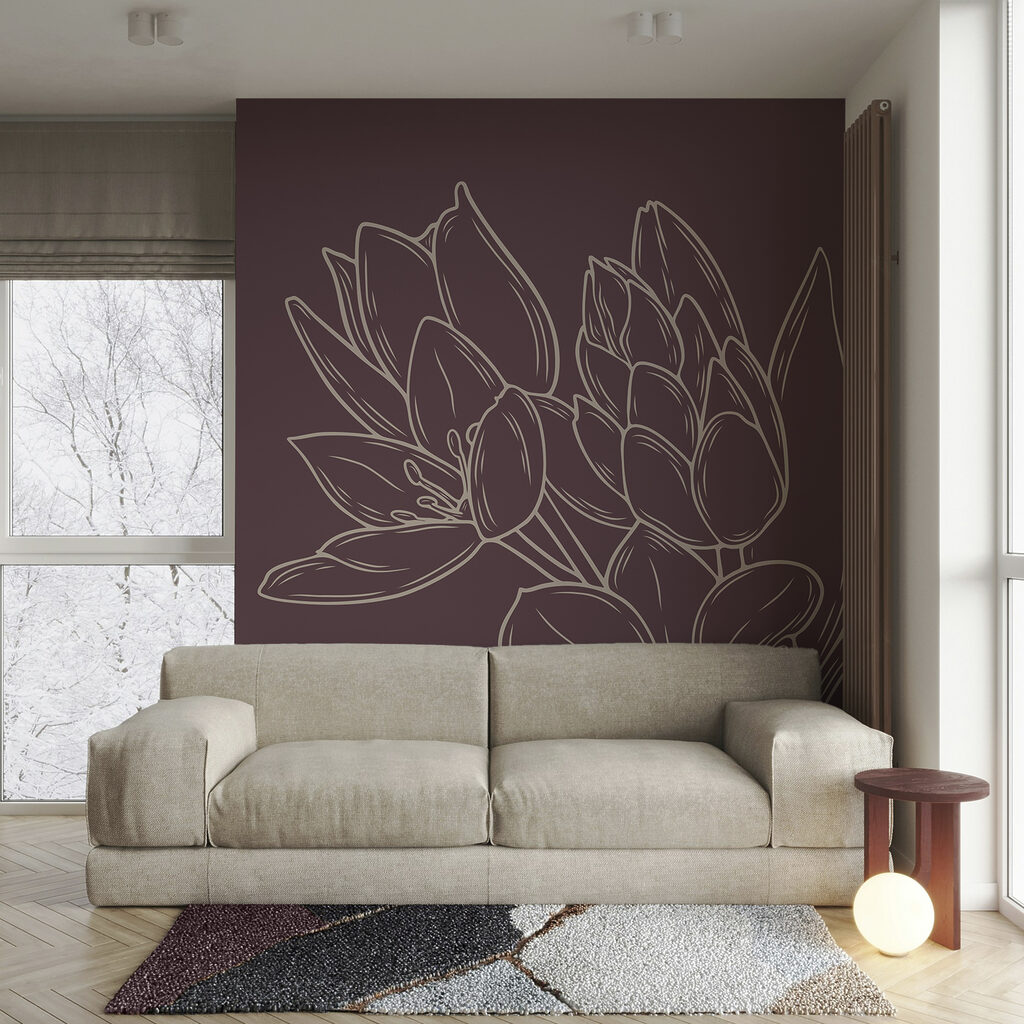 Zarte Blüten auf reichem Hintergrund