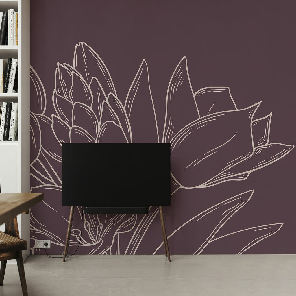 Zarte Blüten auf reichem Hintergrund