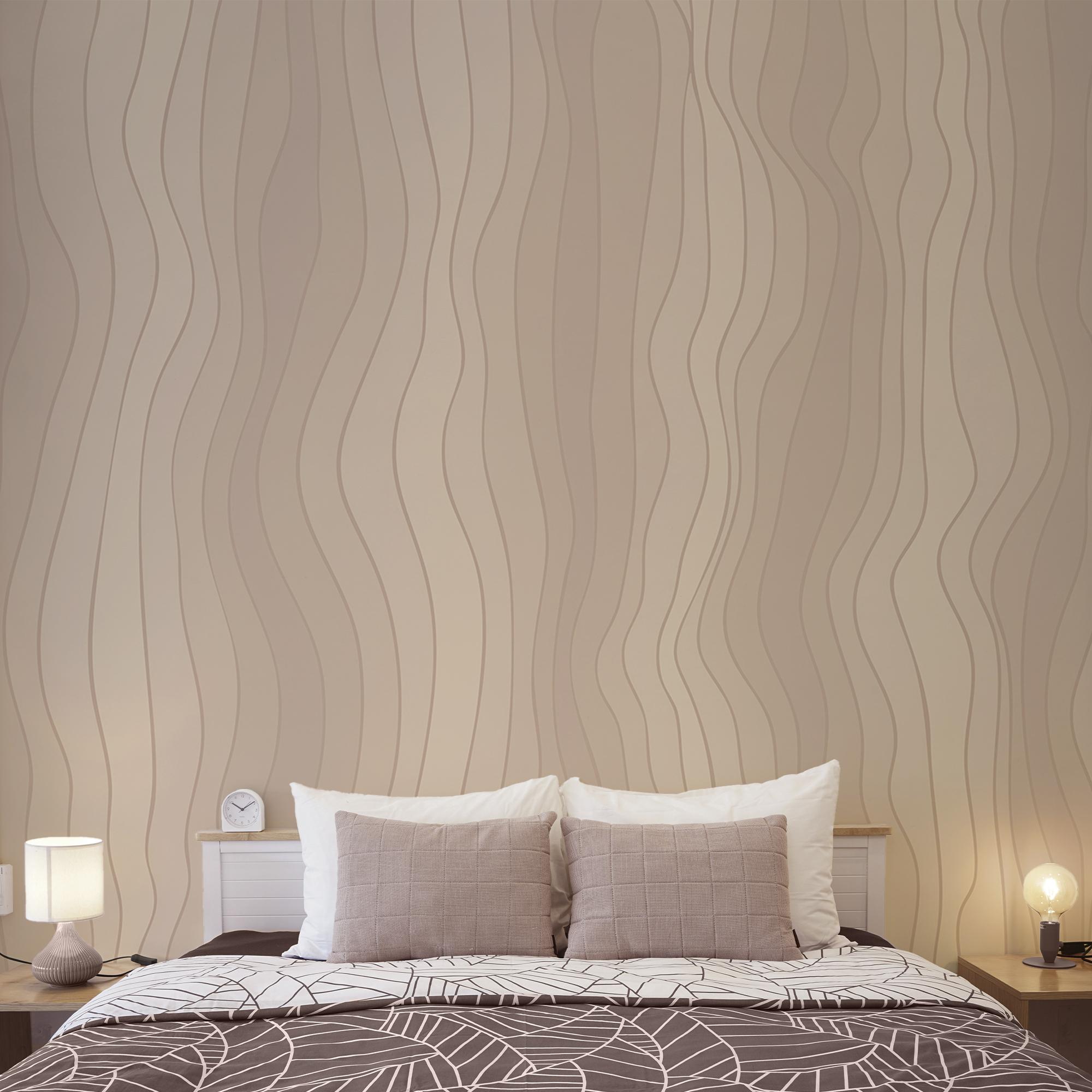 Weiche, fließende Kurven in sanften Farbtönen