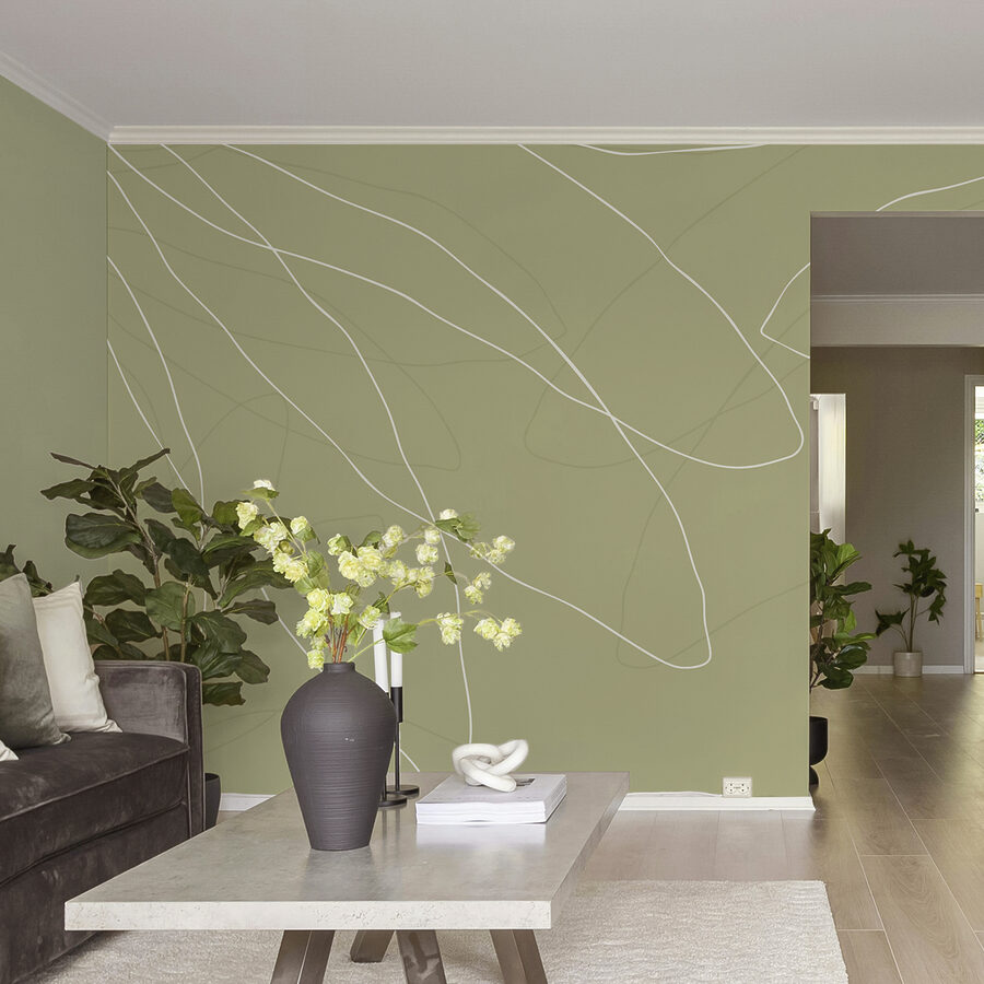 Grüner Hintergrund mit weißen Linien