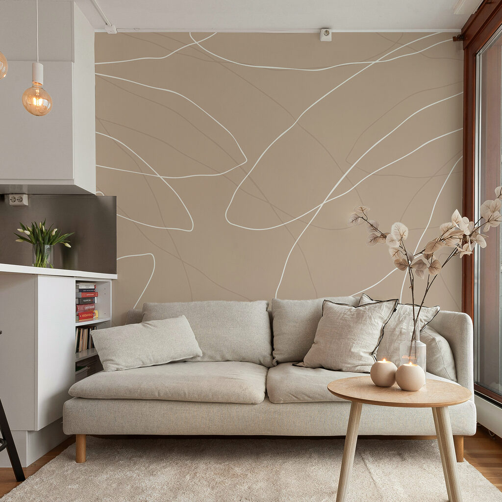 Brauner und weißer Hintergrund mit Linien