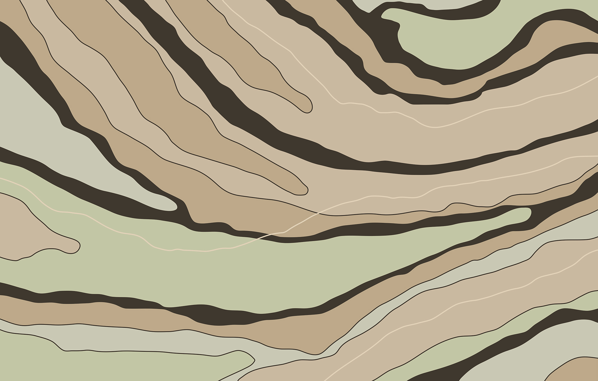 Abstract lines in warm earth tones