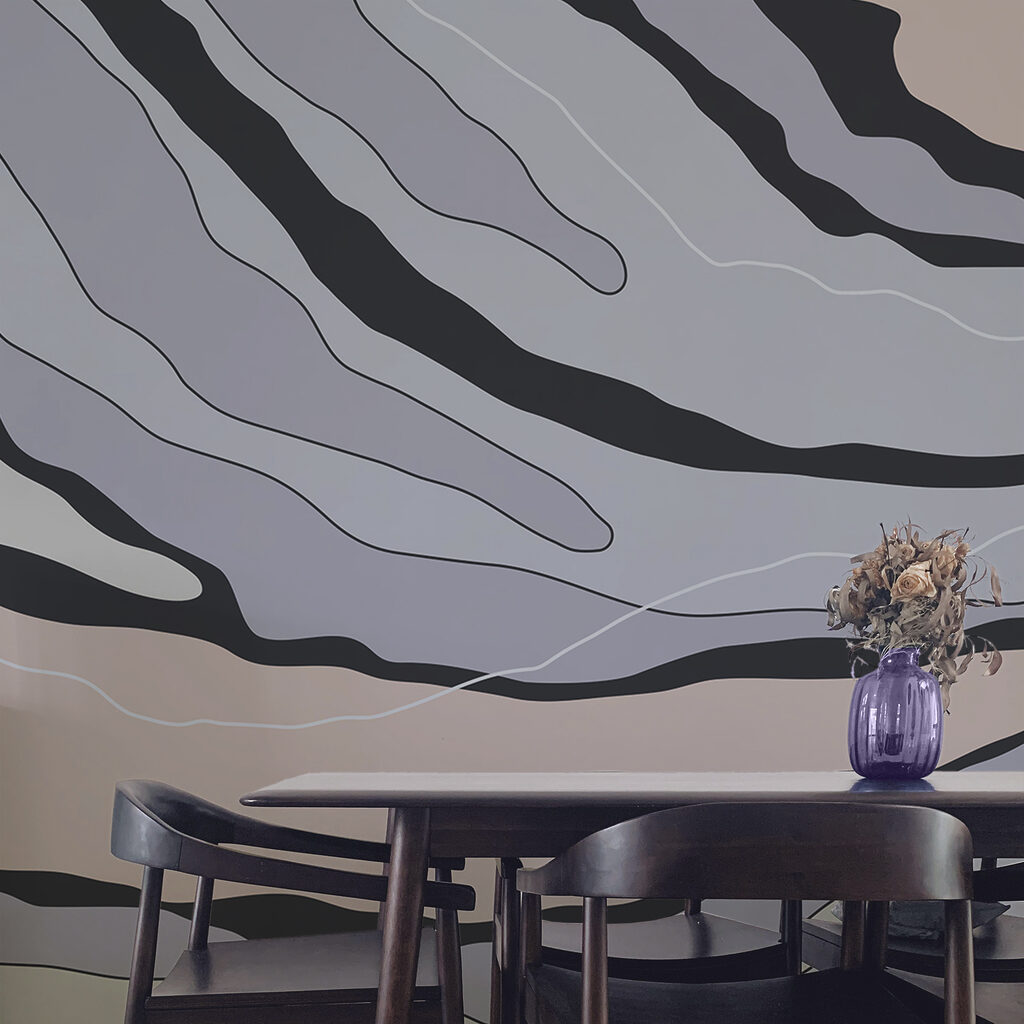 Abstrakte Linien in sanften Farben