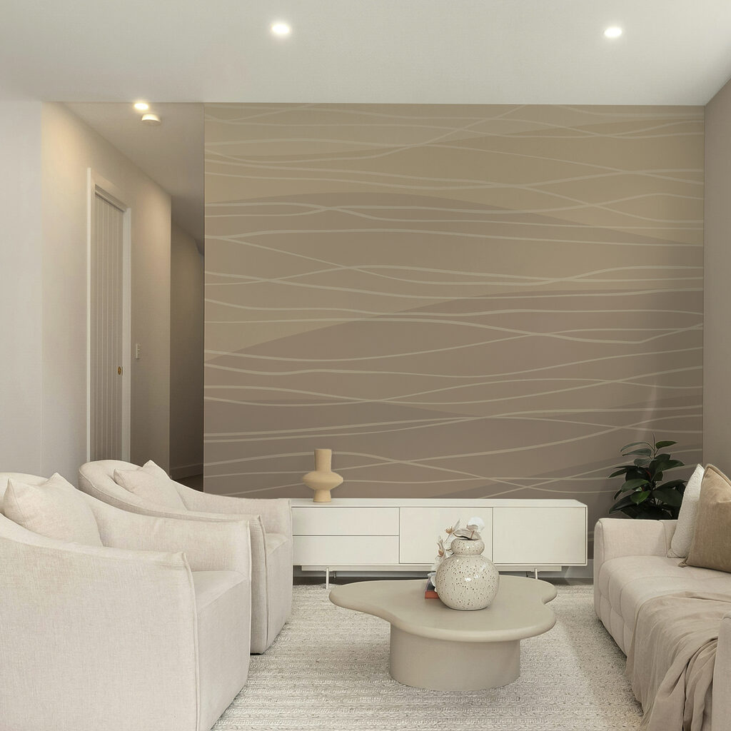 Braune und weiße Wellenlinien