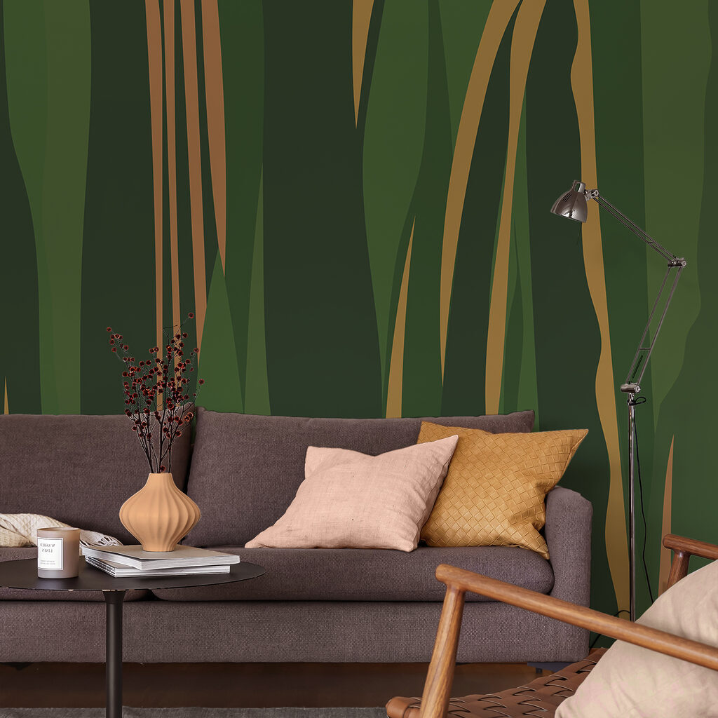 Grün und braun gestreiftes Muster