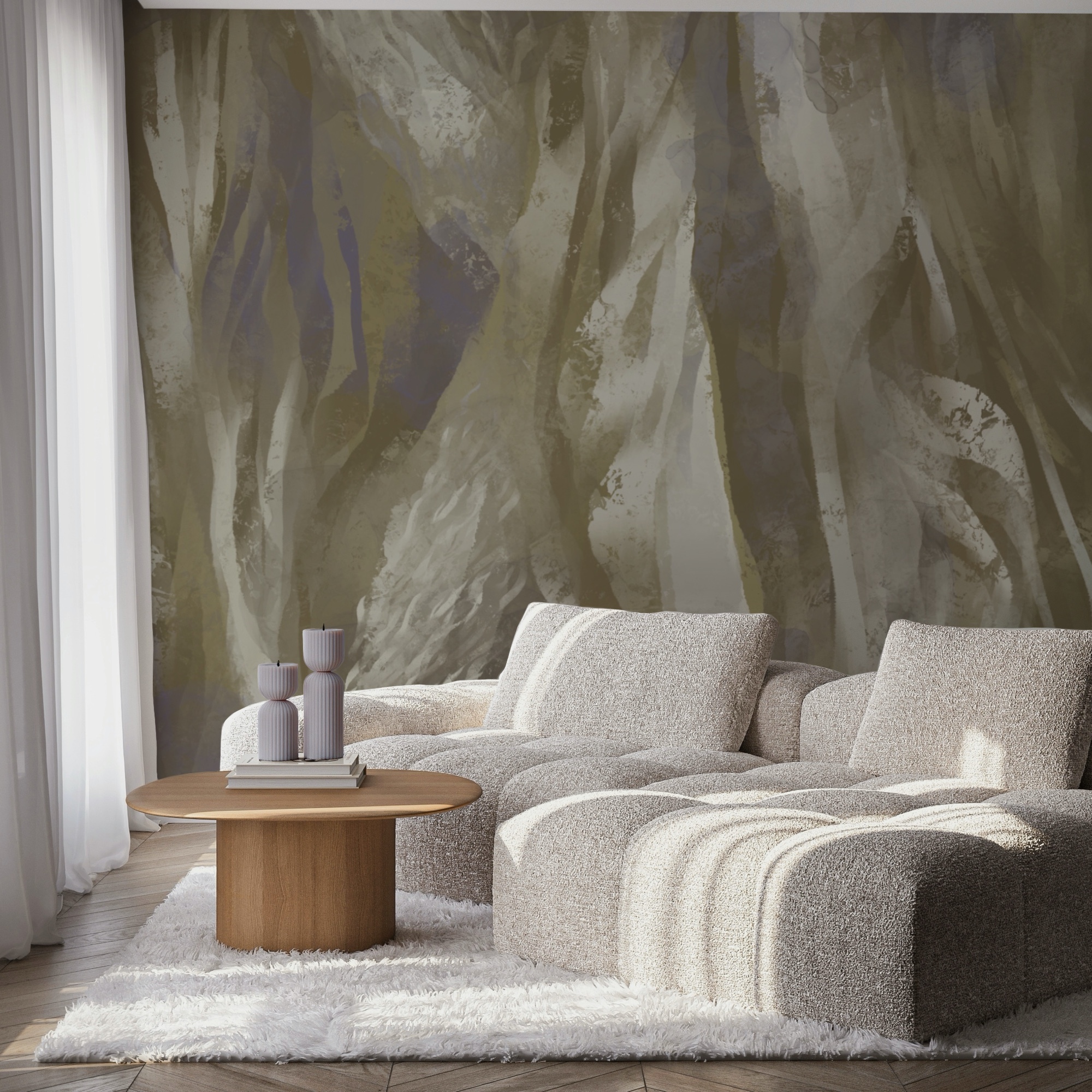 Abstrakte Wellen in sanften Farben Abstrakte Wellen in sanften Farben