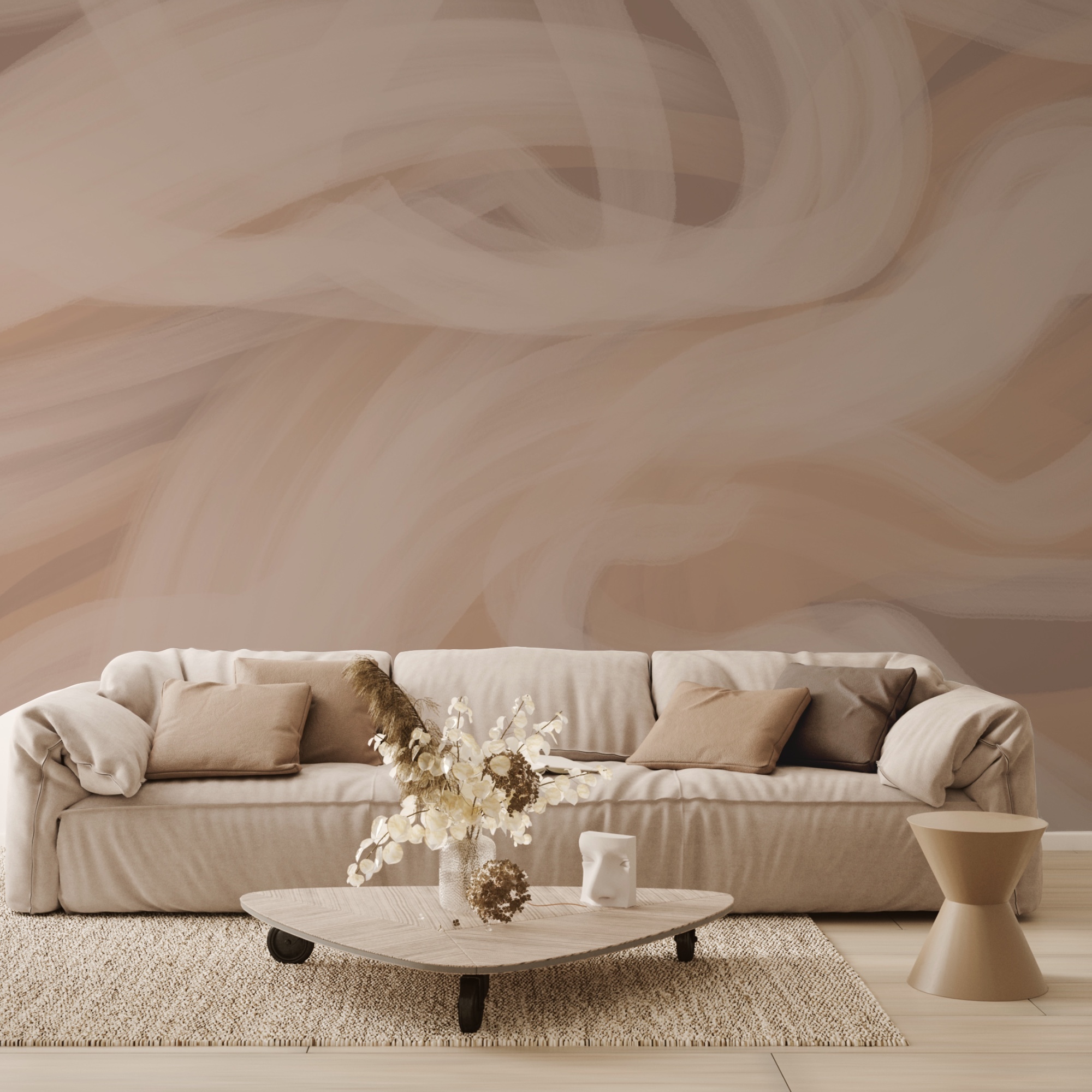 Weiche Wellen in warmen Tönen Weiche Wellen in warmen Tönen