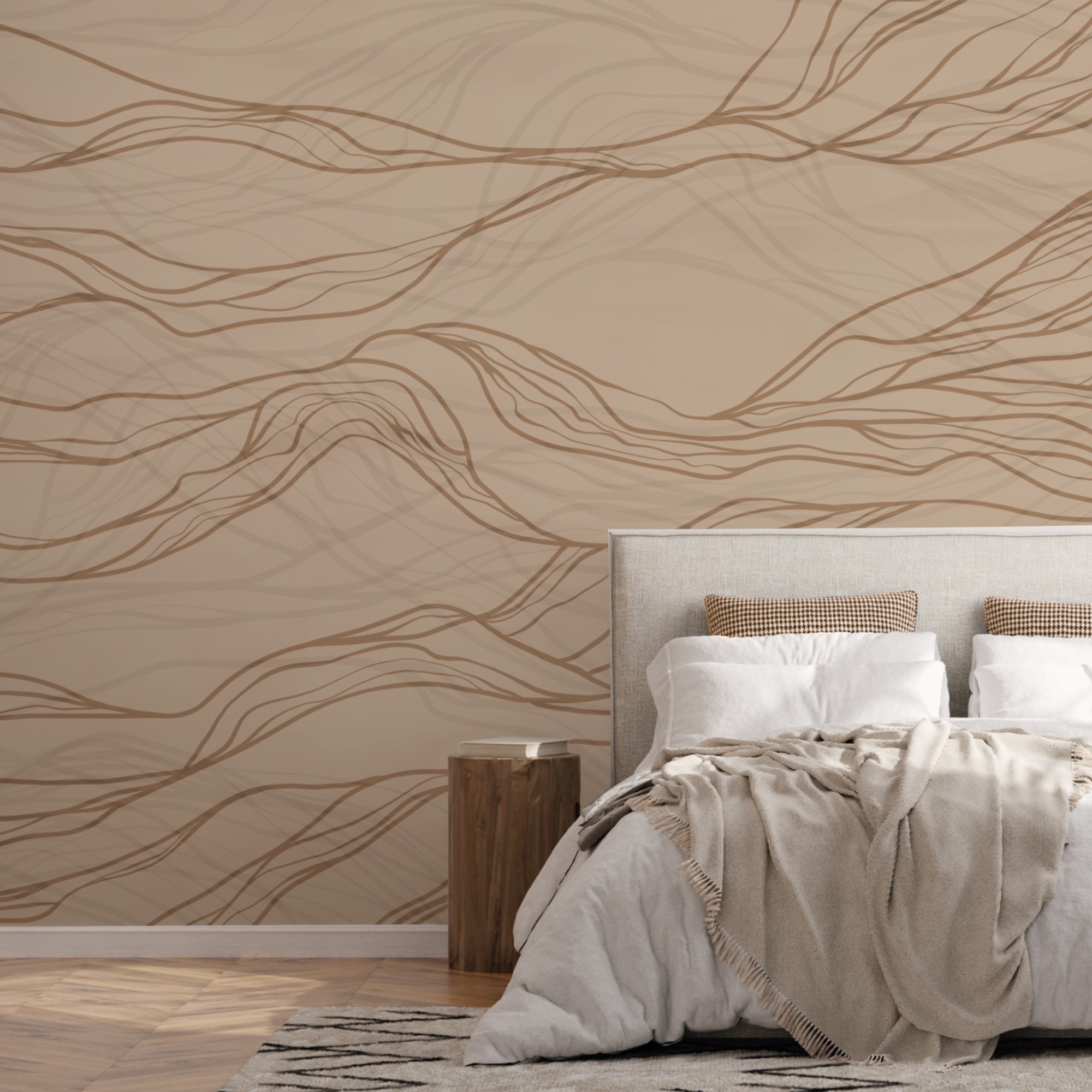 Braune Linien auf beigem Hintergrund Braune Linien auf beigem Hintergrund